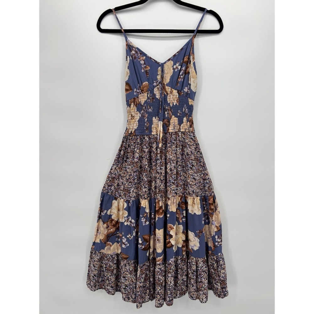 B.O.G. Collective Smocked Floral Midi Dress Size Small Cottagecore